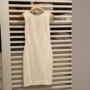 Narciso Rodriguez White Bodycon Dress with zipper along back